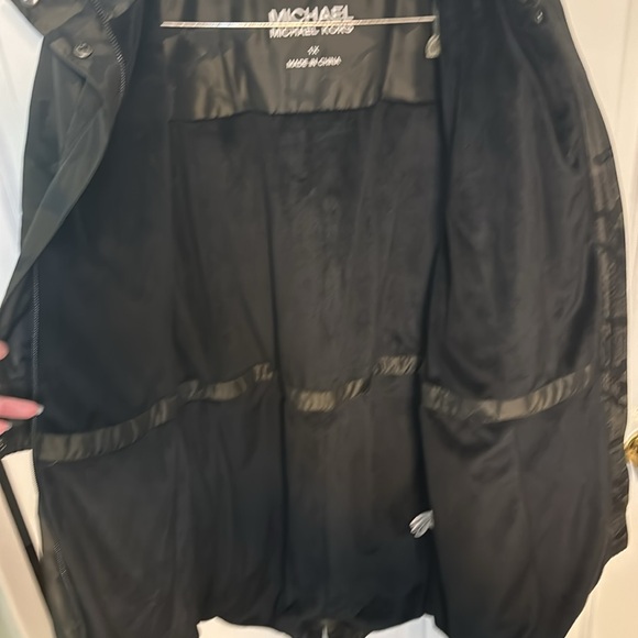 Women's Micheal Kor’s Black/green Hooded Raincoat ~XL/1X - Picture 7 of 7